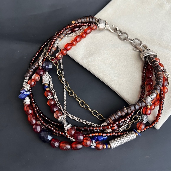 Elegant Multi-Strand Beaded Necklace - Picture 1 of 8